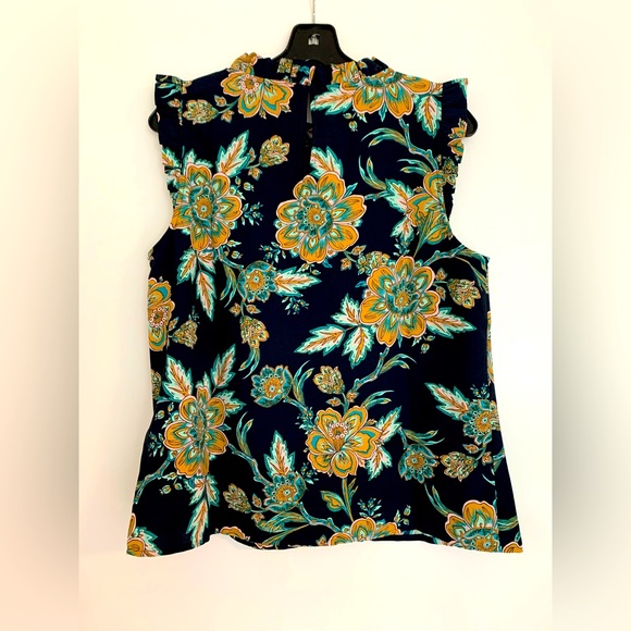 NWT Sleeveless, ruffle neck and sleeves top from J.Crew. Brand new with tags! - Picture 2 of 7